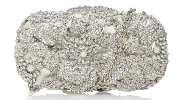 Diamante bridal clutch bag