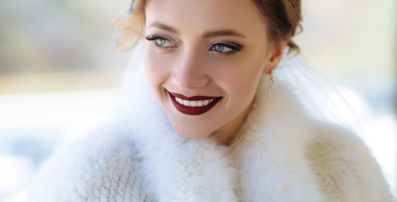 Winter bridal make-up