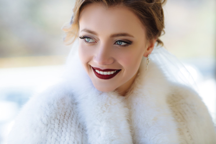Winter bridal make-up