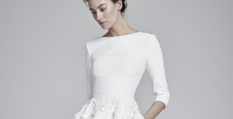 Orwell asymmetric bridal gown