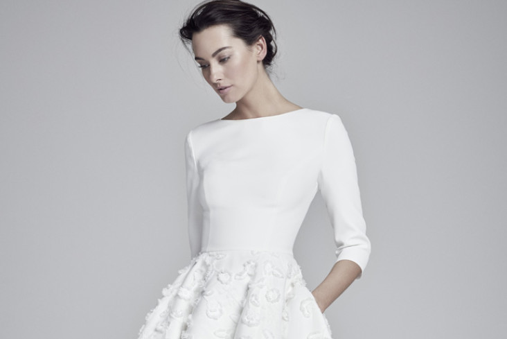 Orwell asymmetric bridal gown