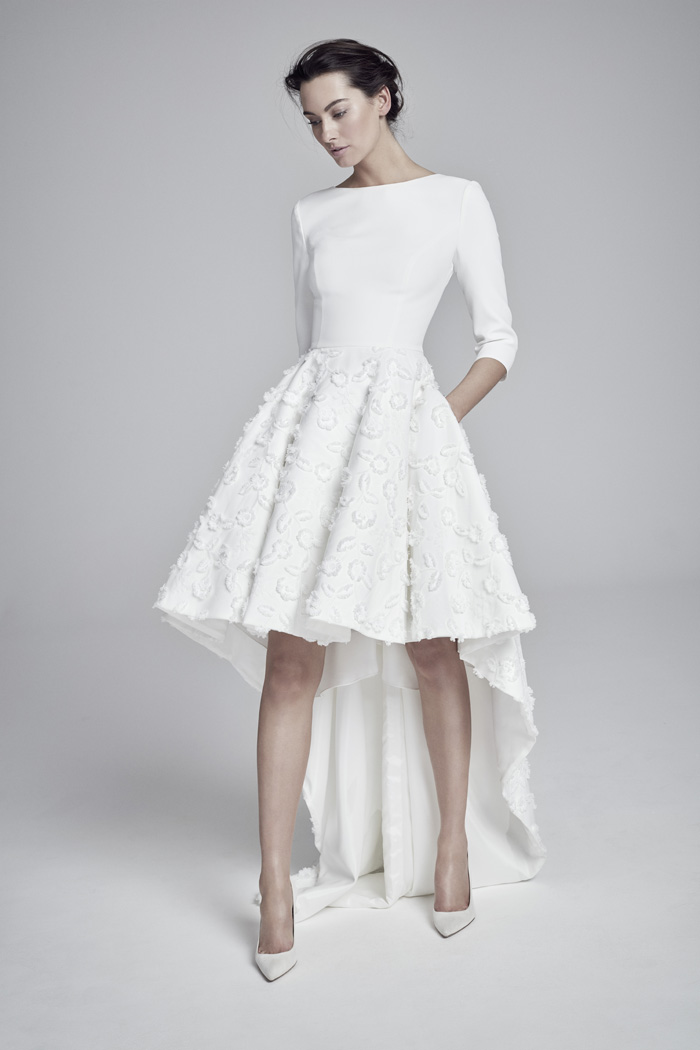 Orwell asymmetric bridal gown