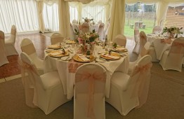 Marquee with outside view