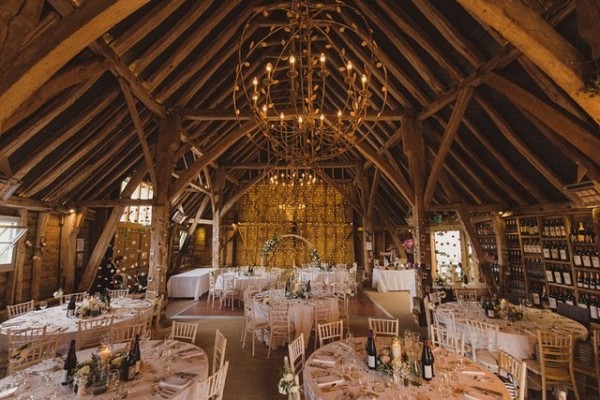 Barn wedding reception