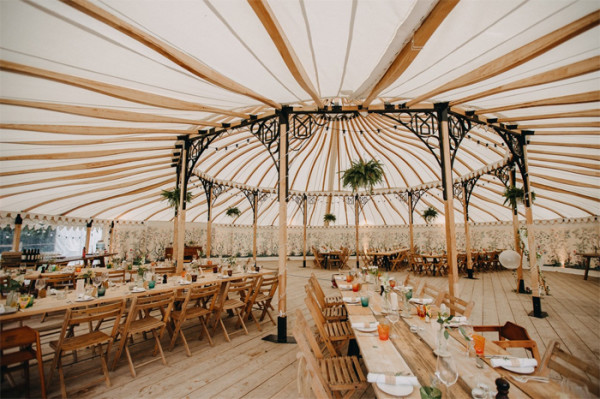 Marquee wedding reception