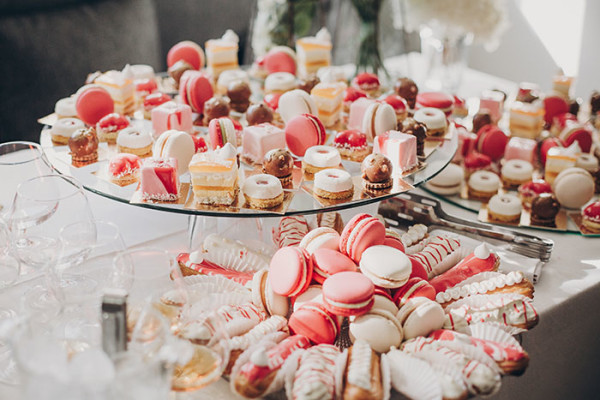 Wedding dessert table snacks