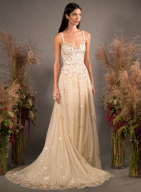 Hermione embroidered wedding gown