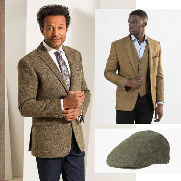 Tweed groom's suit trend
