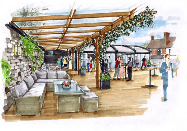 The Bull Hotel's veranda