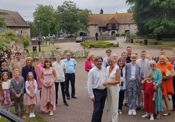 Civil ceremony wedding couple in Kent